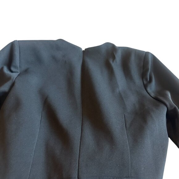 Bardot Anya Bodysuit Black Long Sleeve Knot Waist Deep Plunge Size 8 Medium - Picture 8 of 12